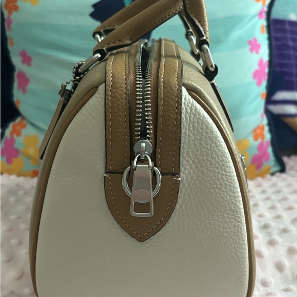 NWT Coach Rowan Satchel - Sandy Beige Colorblock - Picture 3 of 11